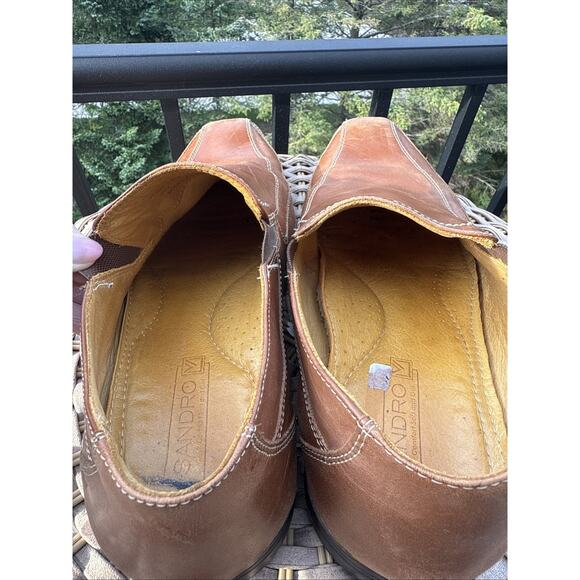 Sandro Moscoloni Easy Leather Venetian Loafer Shoes Men's Brown Size US 13 - Picture 7 of 16